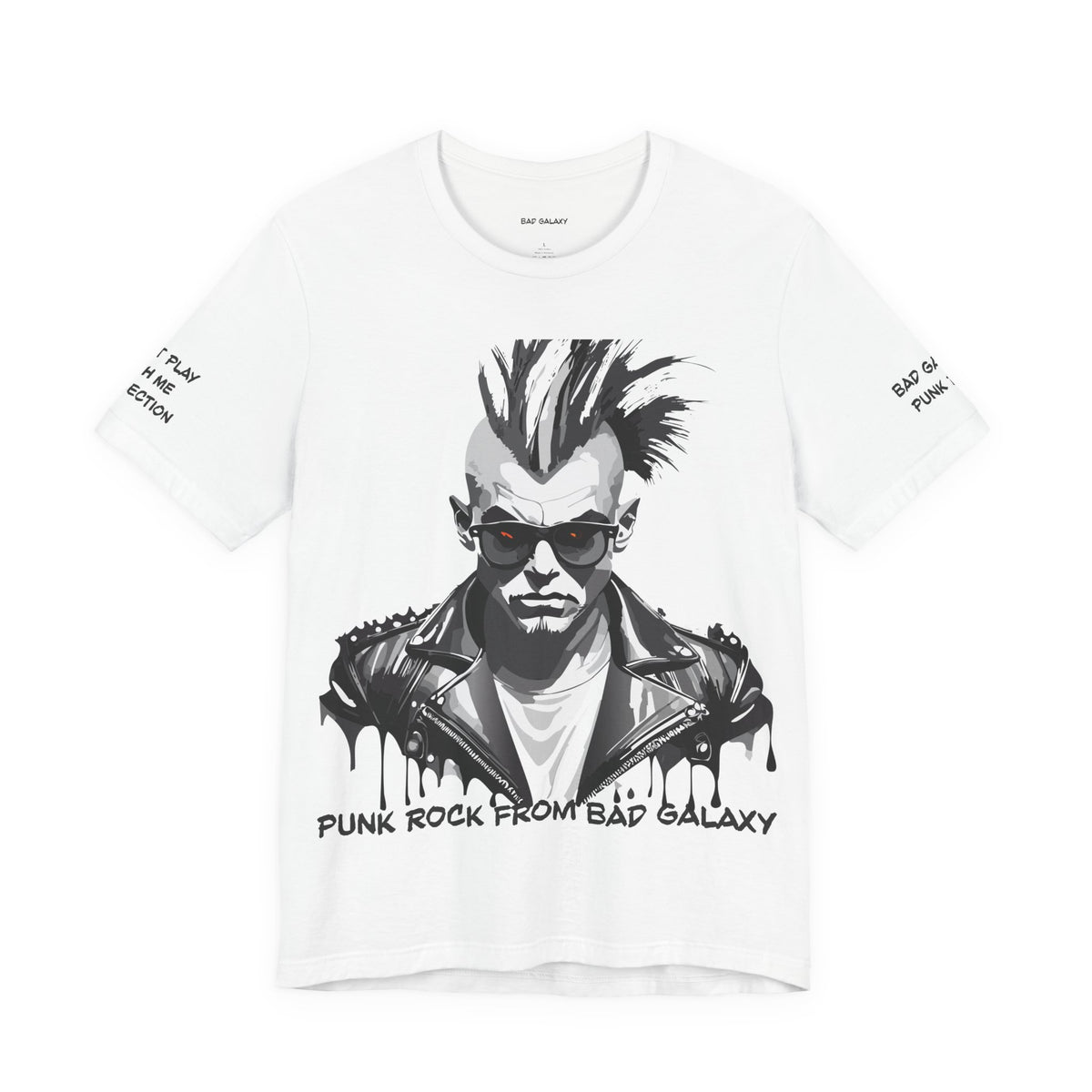 Punk Rock Graphic Unisex Cotton Bella+Canvas Tee with Art Design b31