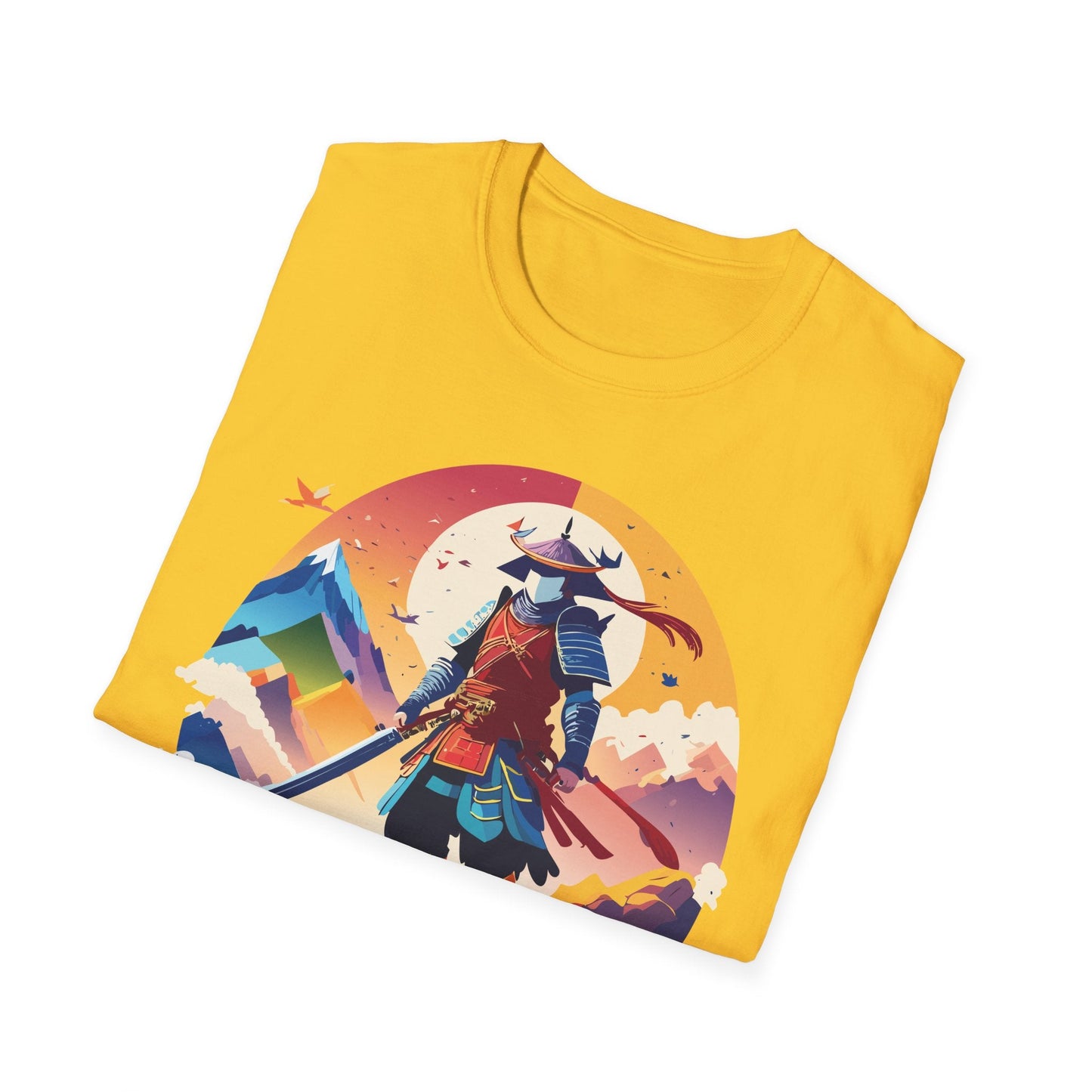 Samurai T Shirt Unisex Softstyle Gildan 64000 100 Percent Ring Spun Cotton Tee For Everyday Wear
