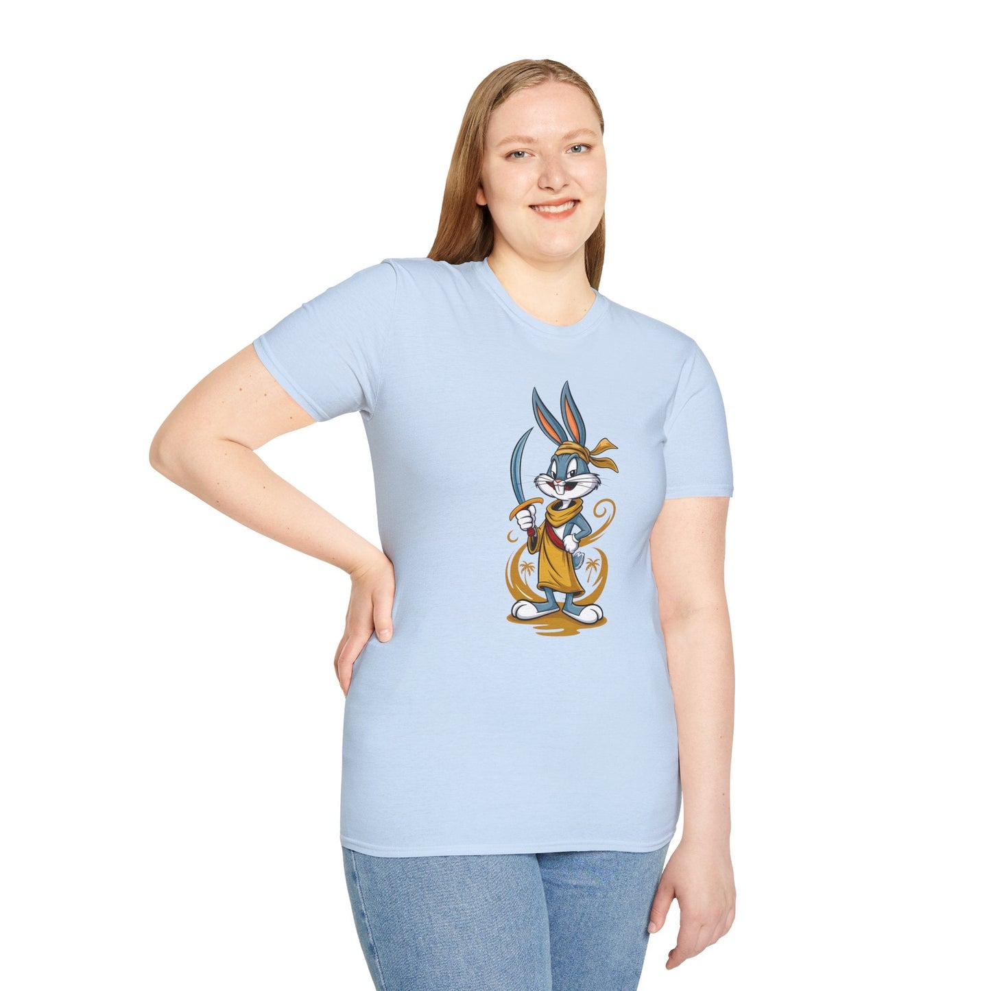Bugs Bunny T Shirt Unisex Short Sleeve Cartoon Graphic Animation Gildan Softstyle 64000