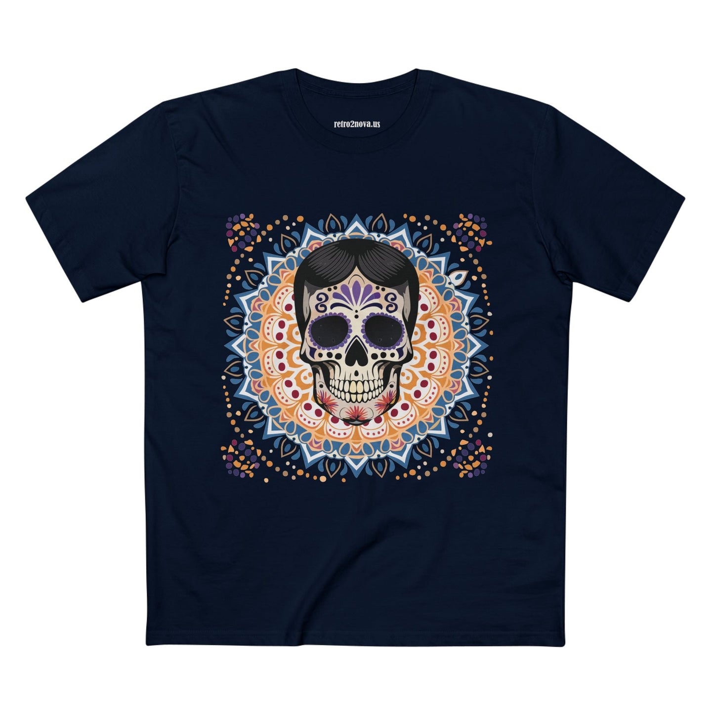 Skull Shirt Skeleton Tee Unisex Premium Cotton Art Design Retro2Nova Exclusive Collection