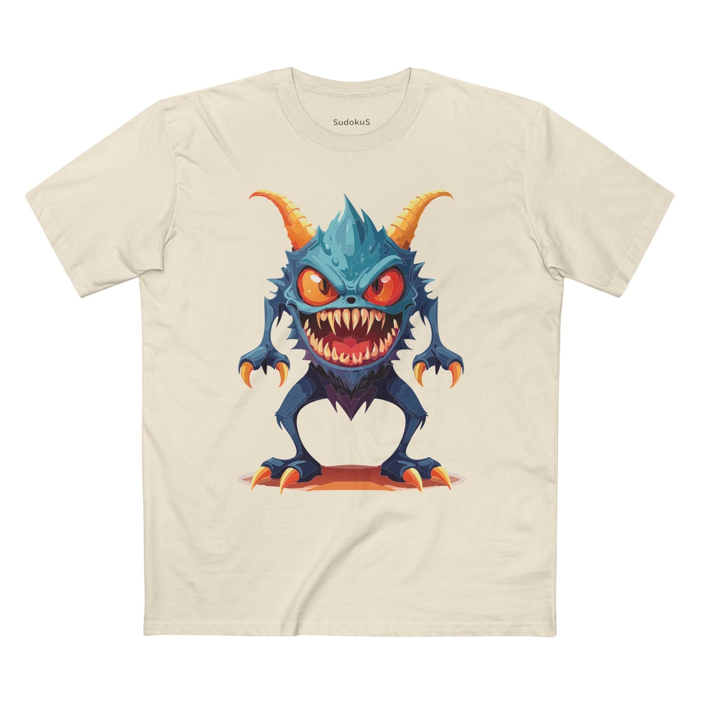 Cartoon Monsters Graphic Unisex 100 Cotton Staple Tee 1