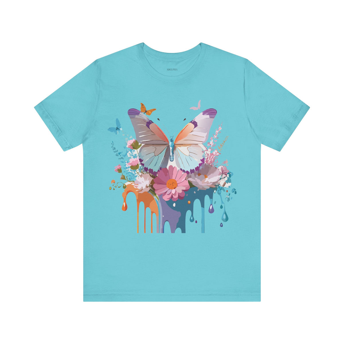 Butterfly Graphic Unisex Cotton Bella+Canvas Tee with Art Design n23