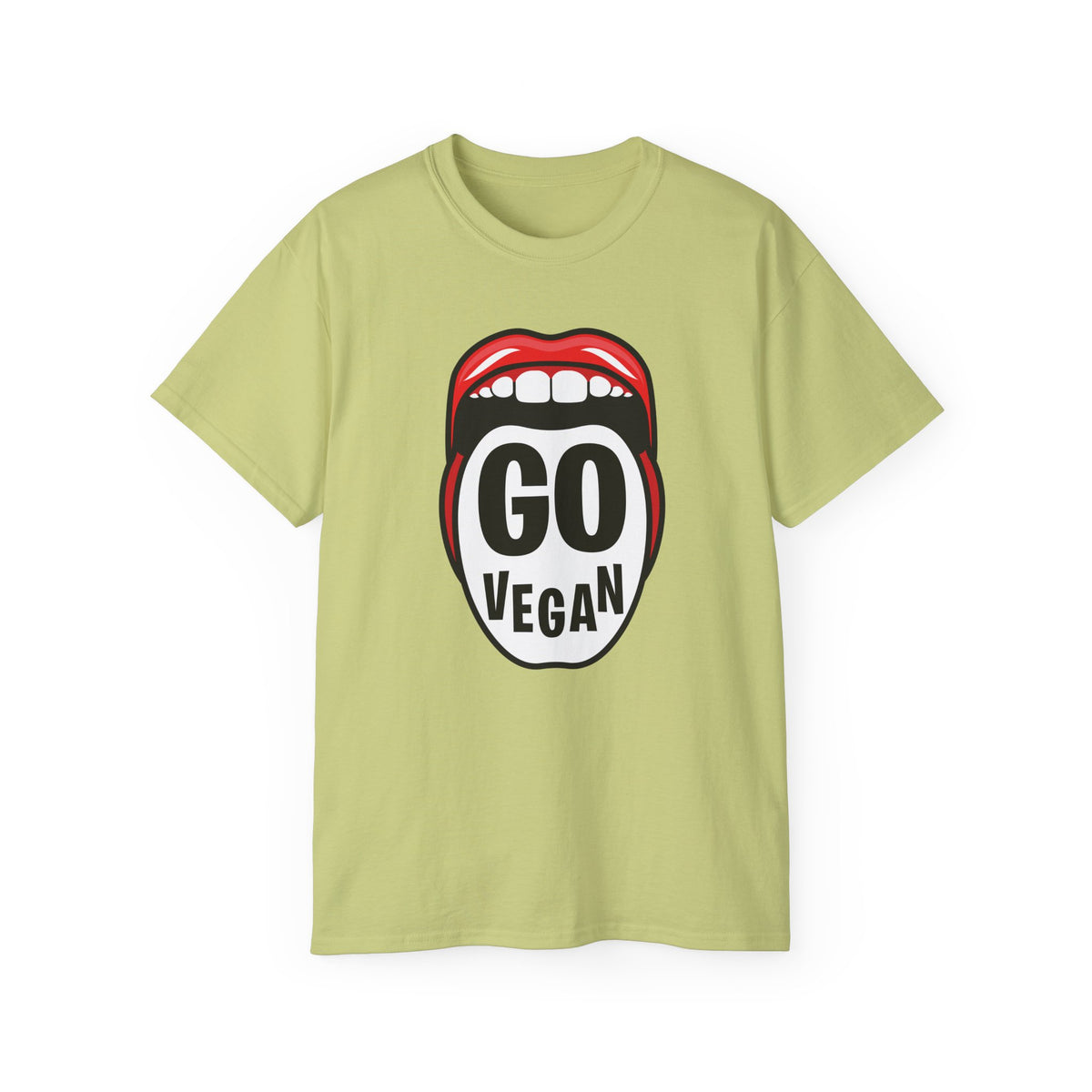 Go Vegan mouth graphic Tee | Vegan advocacy shirt