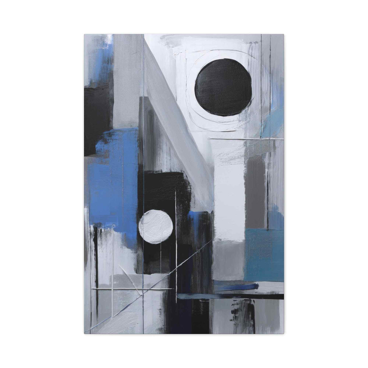 Blue Abstract Painting Print Canvas 20x24,20x30,24x30, 24x32,24x36,30x40, 32x48,36x48,40x60 Pine-Wood Inner Frame ABS-27