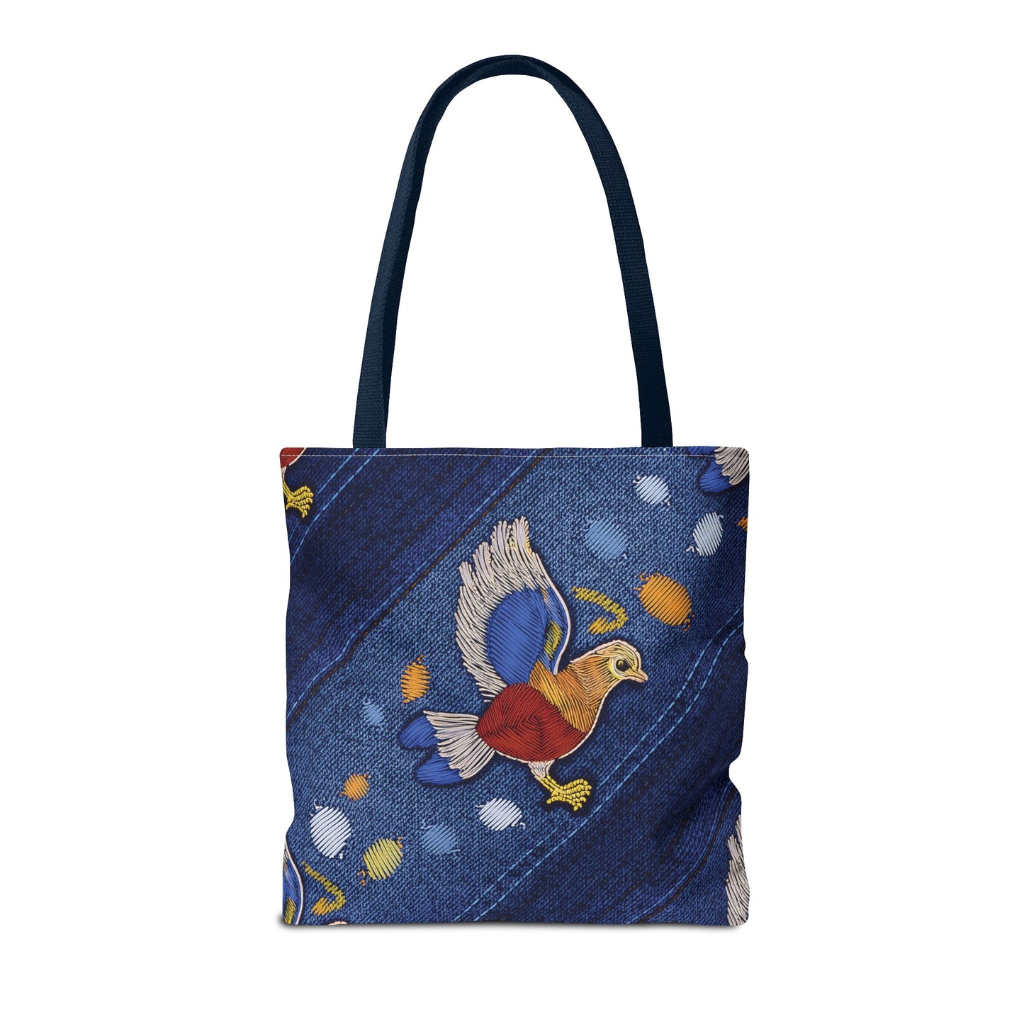 Denim Fabric Imitation Print Unisex Canvas Bag Poly Spun 3 Sizes Tote Bag 194