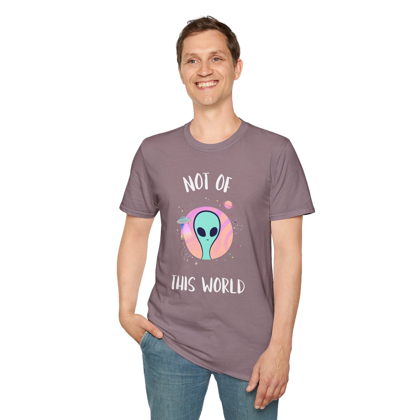 Alien Graphic TShirt  Not Of This World Cute Pastel UFO Tee