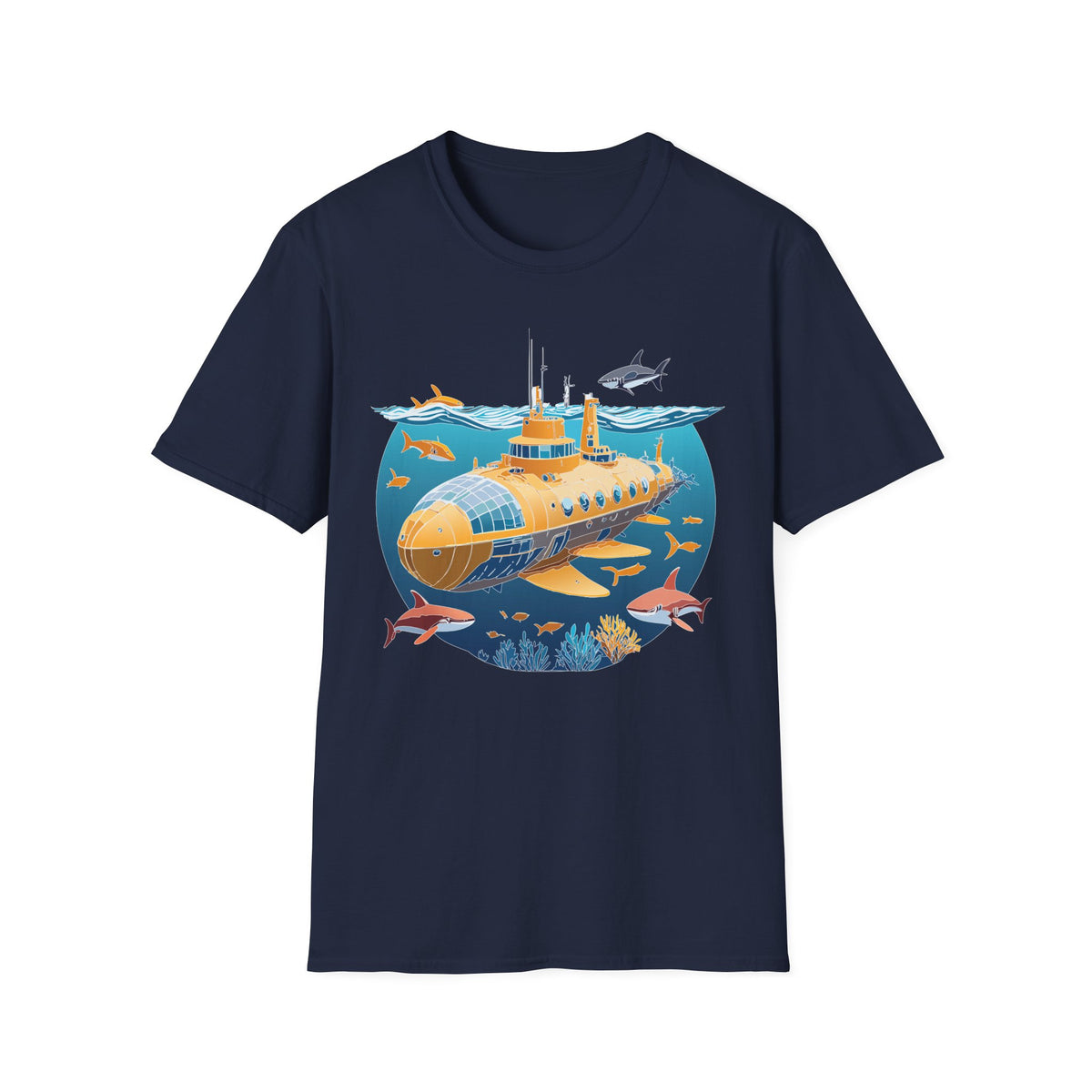 Ocean U boat Graphic Tee Gildan Unisex 100 Cotton Tee Shirt h39