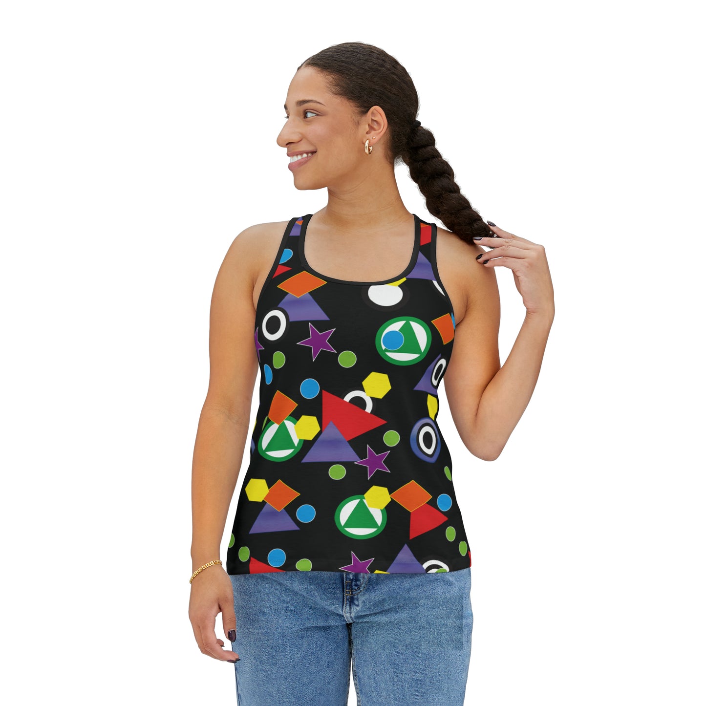 Summer Tank Top with abstract prints