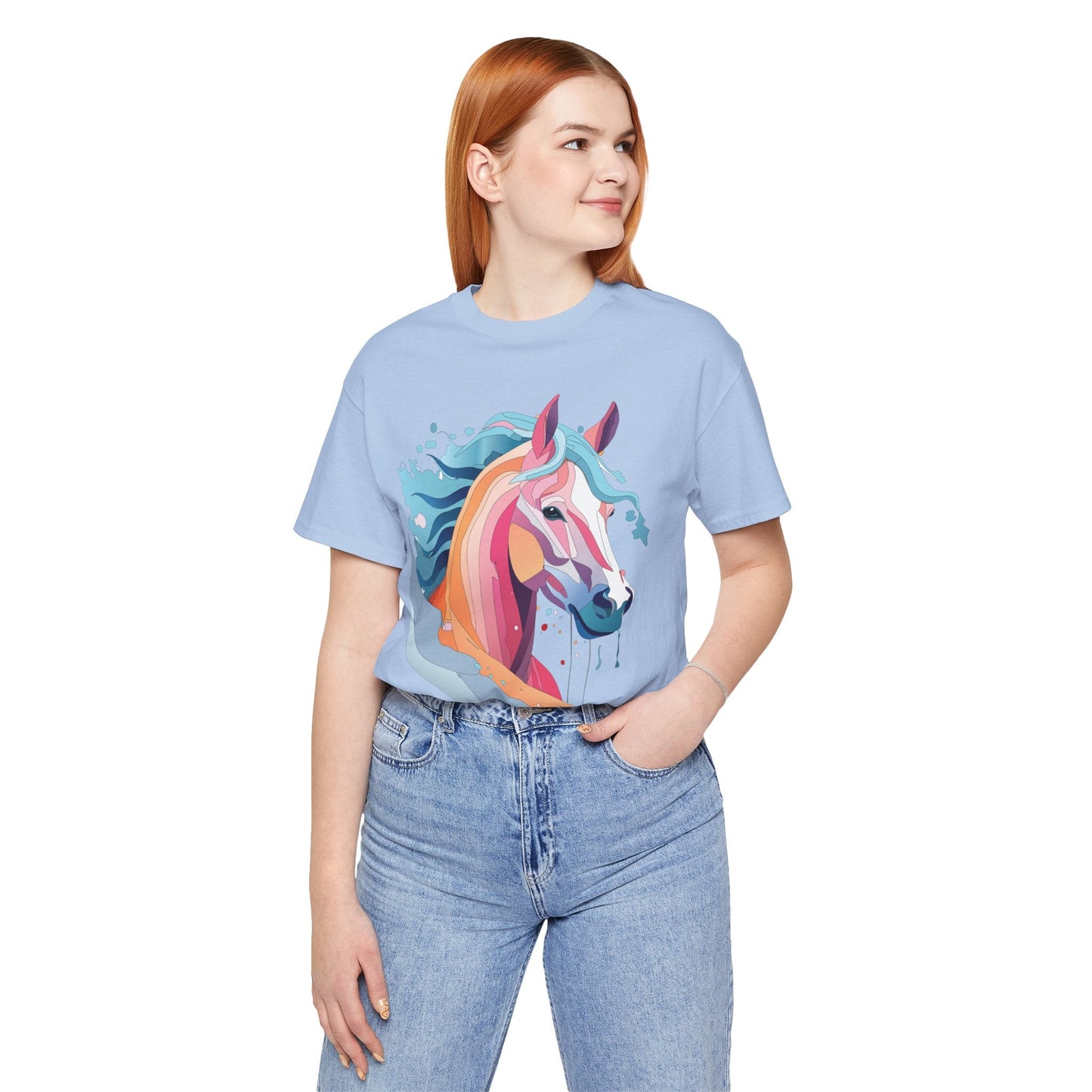 Unisex Animal Tee Shirt With Art Design Wild Animals Short Sleeve Premium Comfort Fit