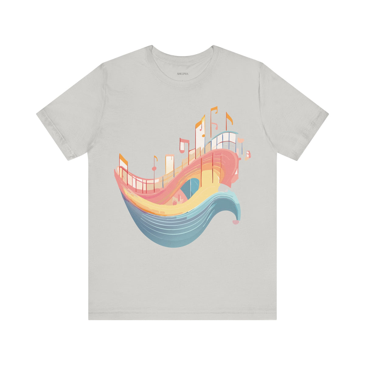 Music Graphic Unisex Cotton Bella+Canvas Tee with Art Design m118