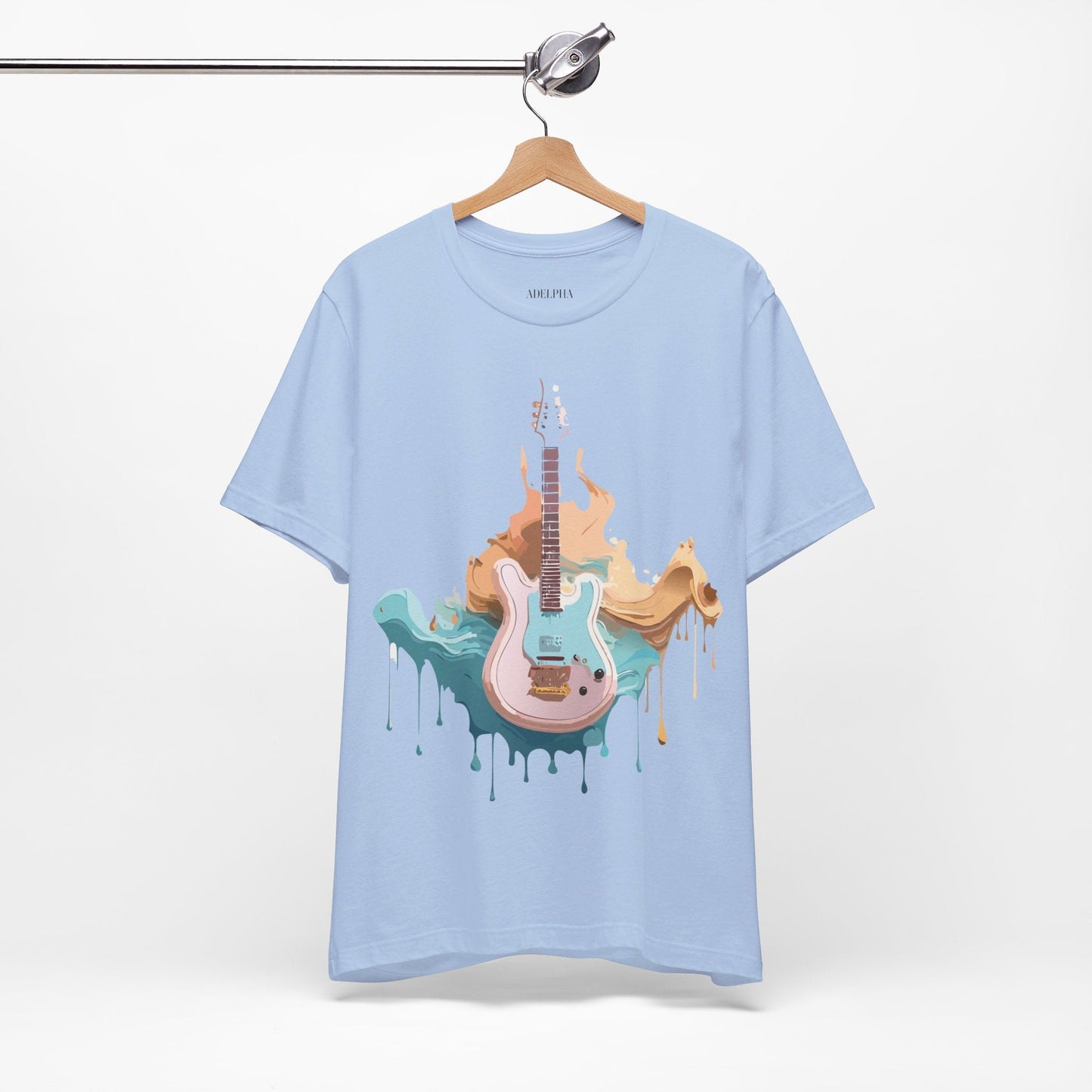 Music Graphic Unisex 100 Cotton Vintage Art with Musical Elements Tee 46