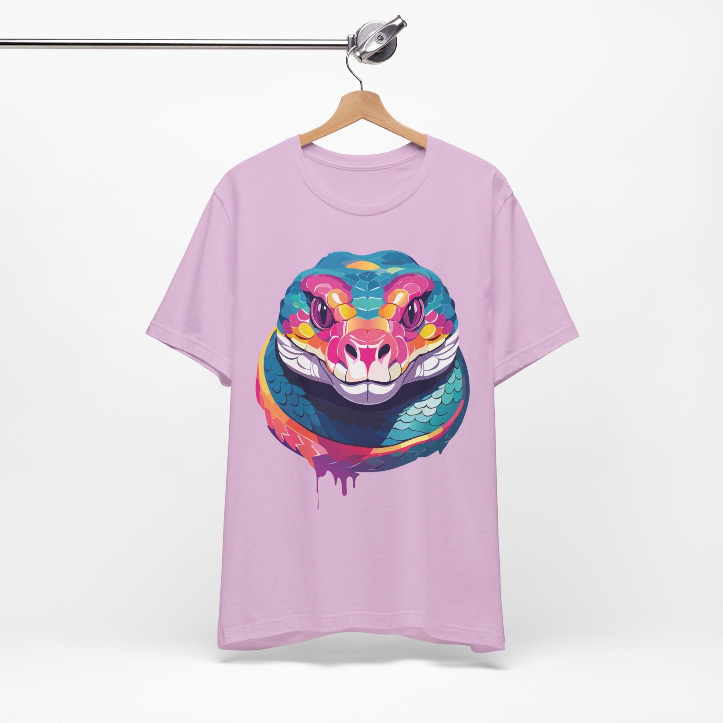 Unisex Animal Tee Shirt With Art Design, Wild Animals Short Sleeve Graphic Tee For Everyday Wear