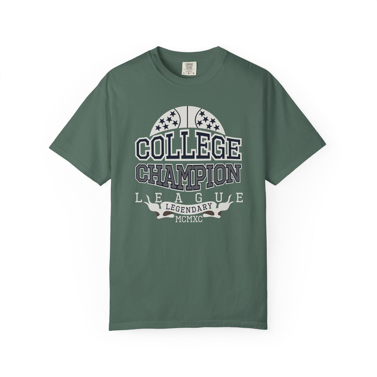 College Champion Basketball League Athletic Unisex Comfort Colors Garment-Dyed Heavyweight 100 Cotton Art Design T-Shirt w12