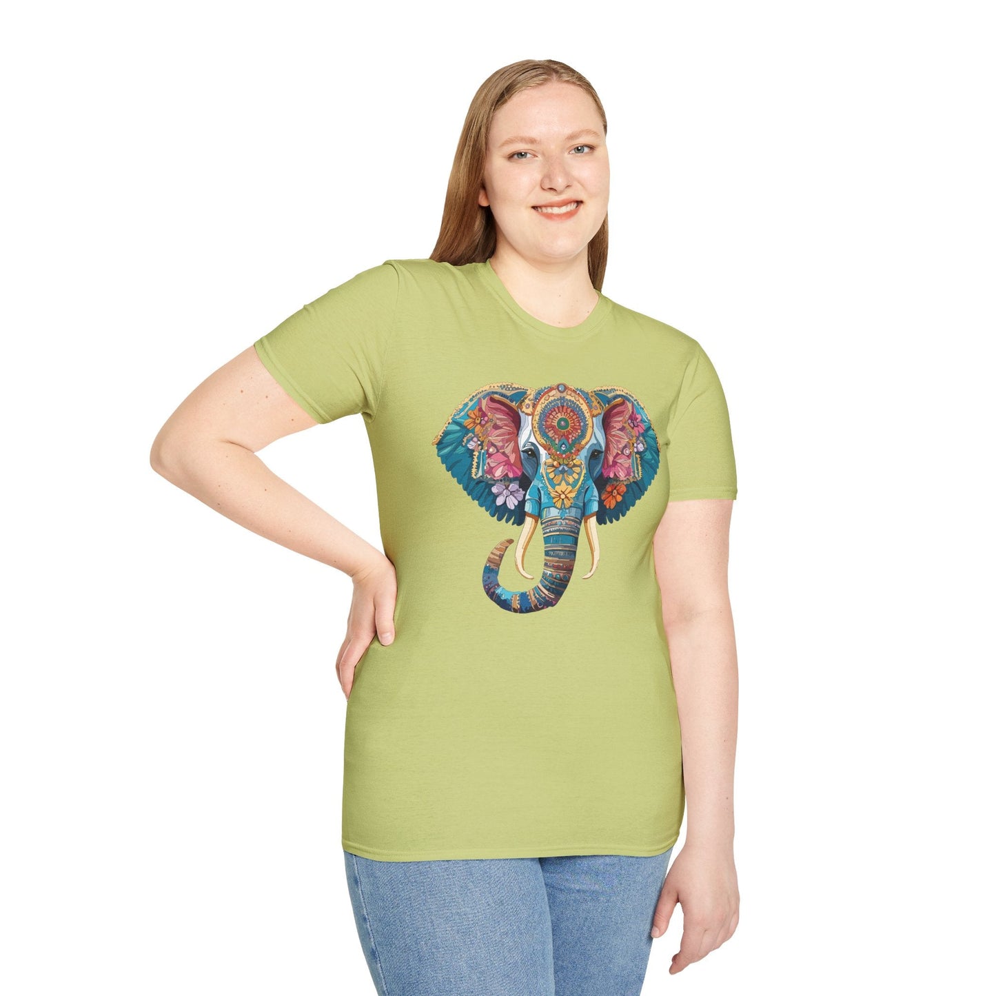 Unisex Elephant Graphic T Shirt Cartoon Elephant Tee Gildan Softstyle 64000 Premium Cotton