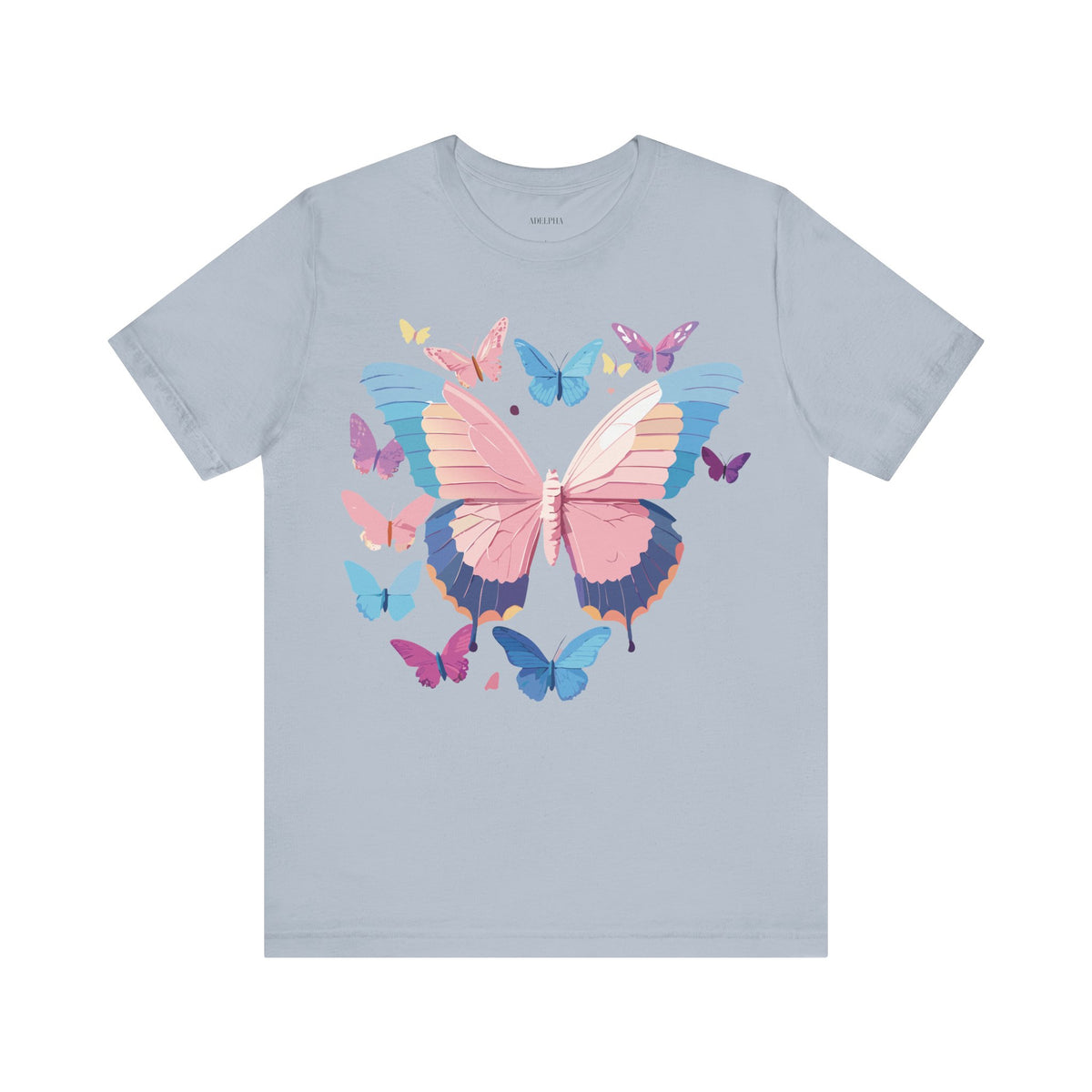 Butterfly Graphic Unisex Cotton Bella+Canvas Tee with Art Design n19