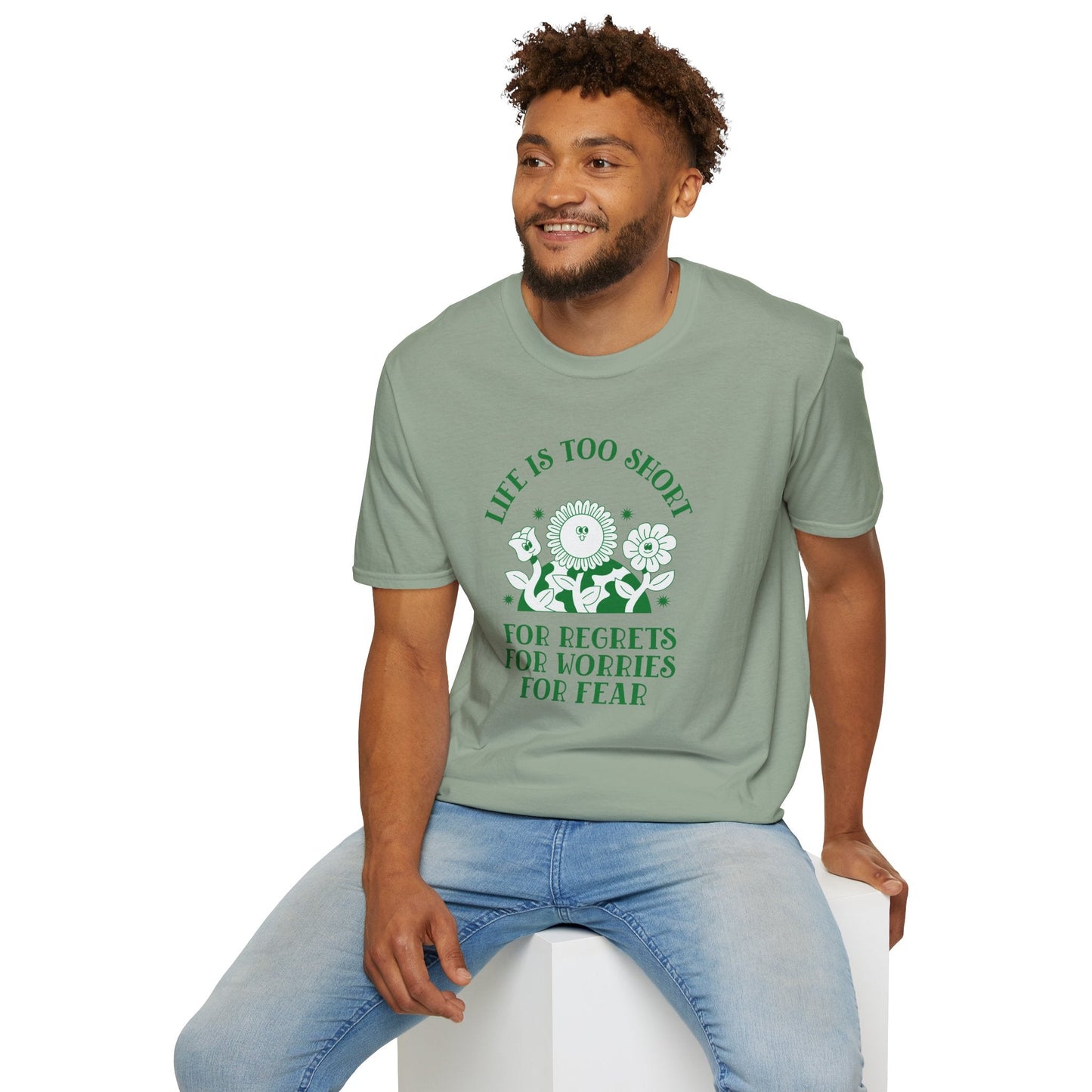 Positive Slogan T Shirts With Positive Words Tee Shirt Good Quotes Unisex Gildan Softstyle 64000 100 Percent Cotton