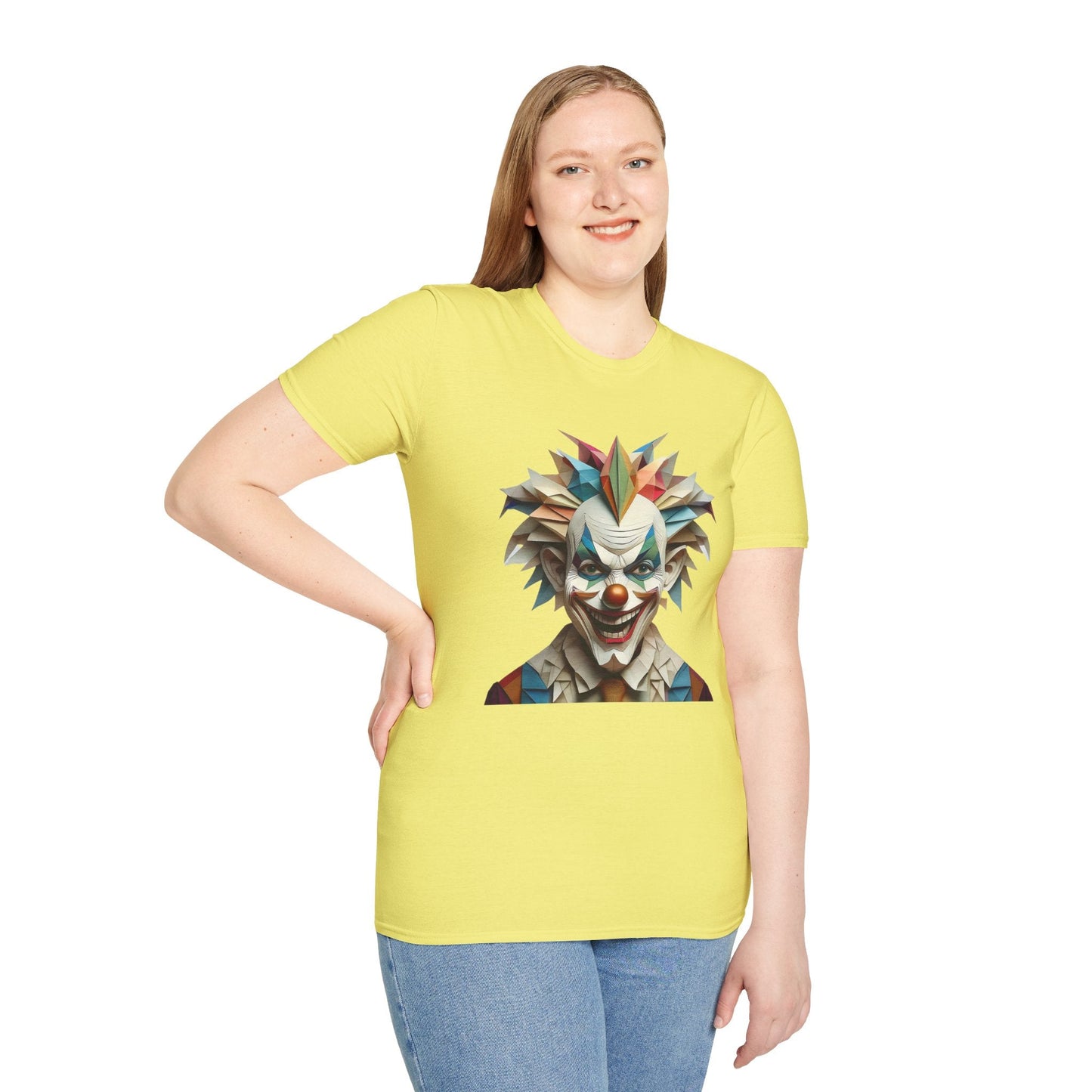 Clown Shirt Unisex Funny Circus Tee Gildan Softstyle 64000 Short Sleeve Cotton Tee