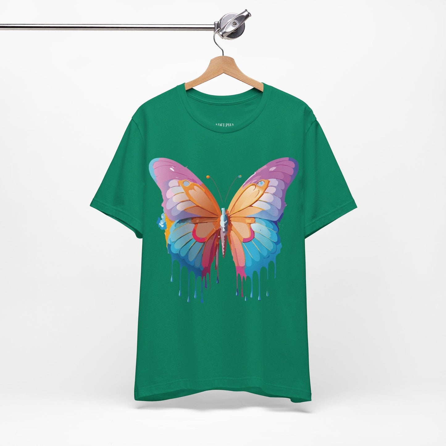 Butterfly Graphic Unisex 100 Cotton Lightweight Vintage Design Jersey Tee 90