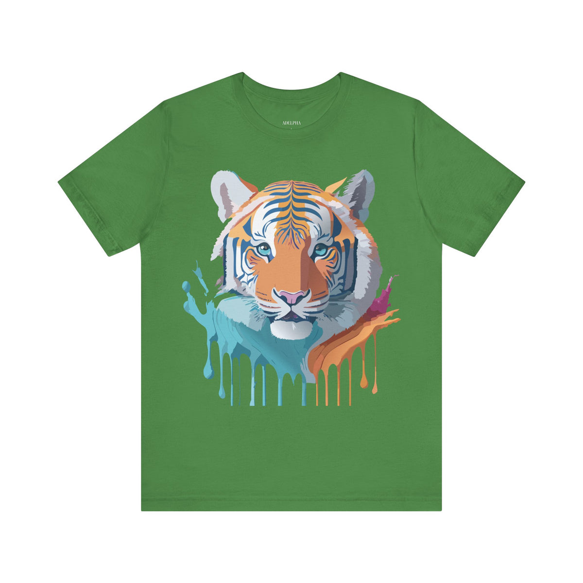 Tiger Graphic Unisex Cotton Bella+Canvas Tee with Art Animal Design e62