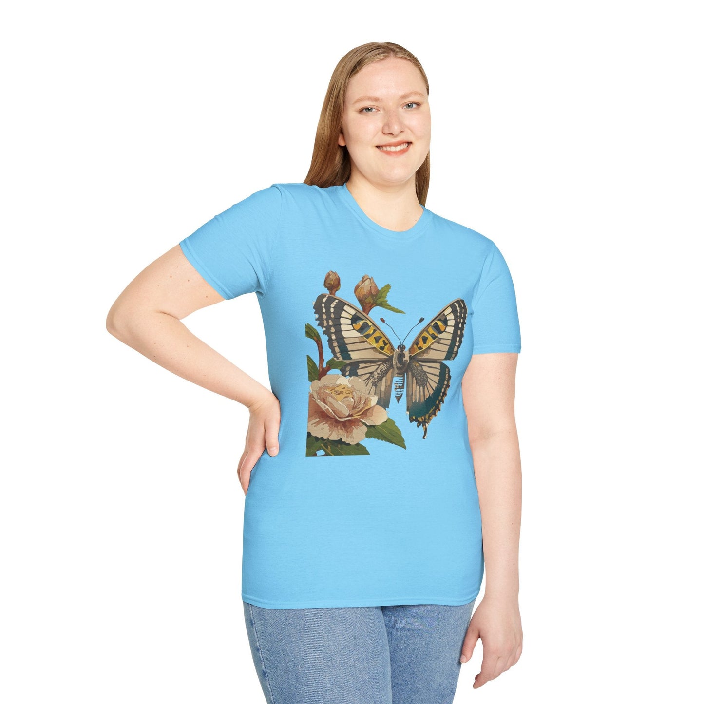Butterfly Shirt Unisex T Shirt Monarch Butterfly Gildan Softstyle 64000 Cotton Tee