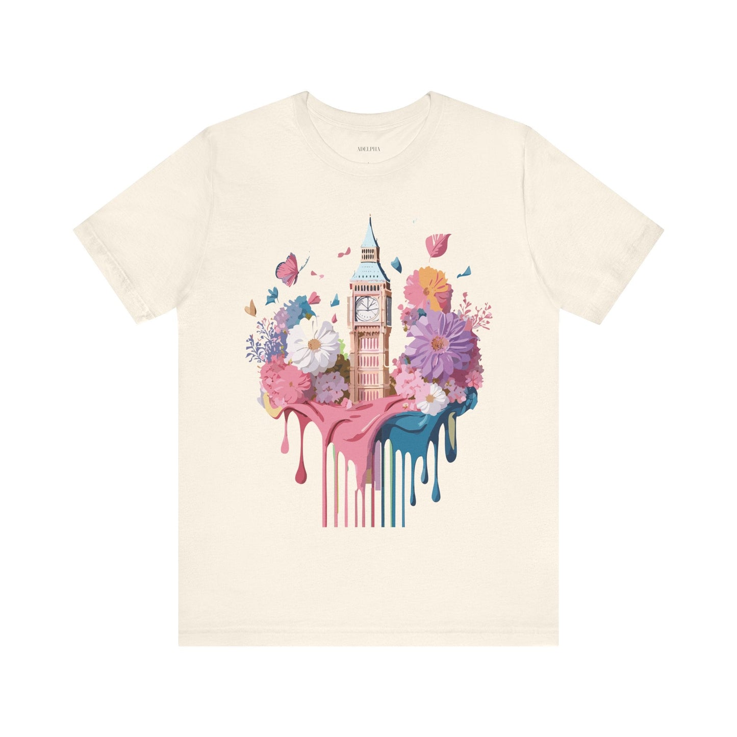 Adelpha London Tourist Unisex Graphic Tee Vintage Inspired Art Design Short Sleeve Shirt