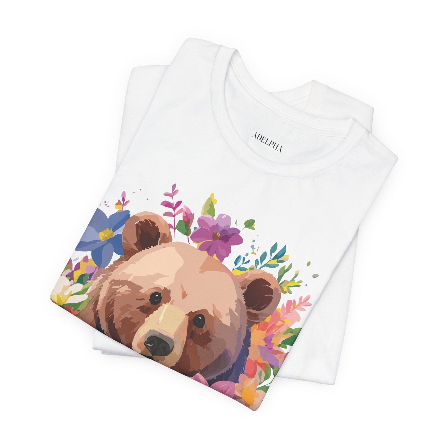 Bear Graphic Unisex 100 Cotton Short Sleeve Art Design Vintage T-Shirt 4