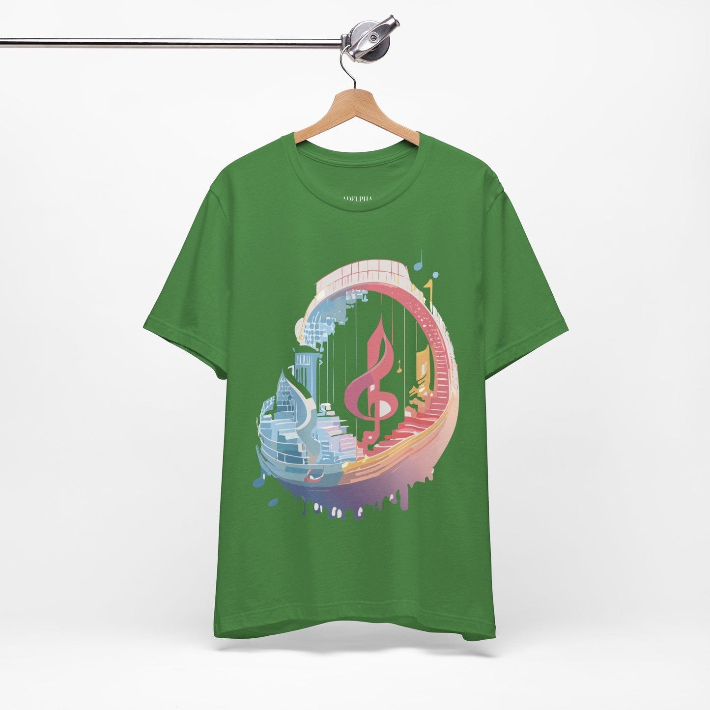 Music Graphic Unisex 100 Cotton Vintage Art with Musical Elements Tee 33
