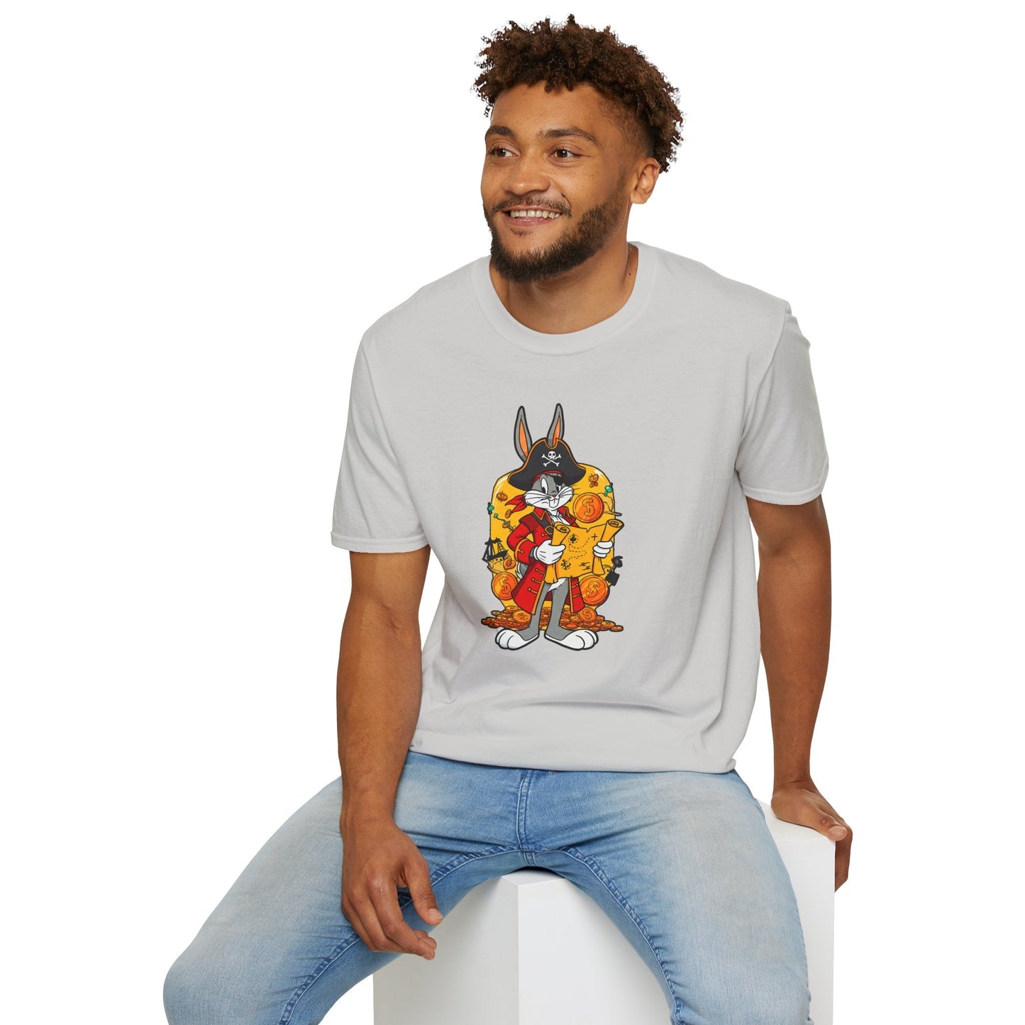Cartoon Bunny Graphic Unisex Cotton Animal Animation Artwork Design Tee 29