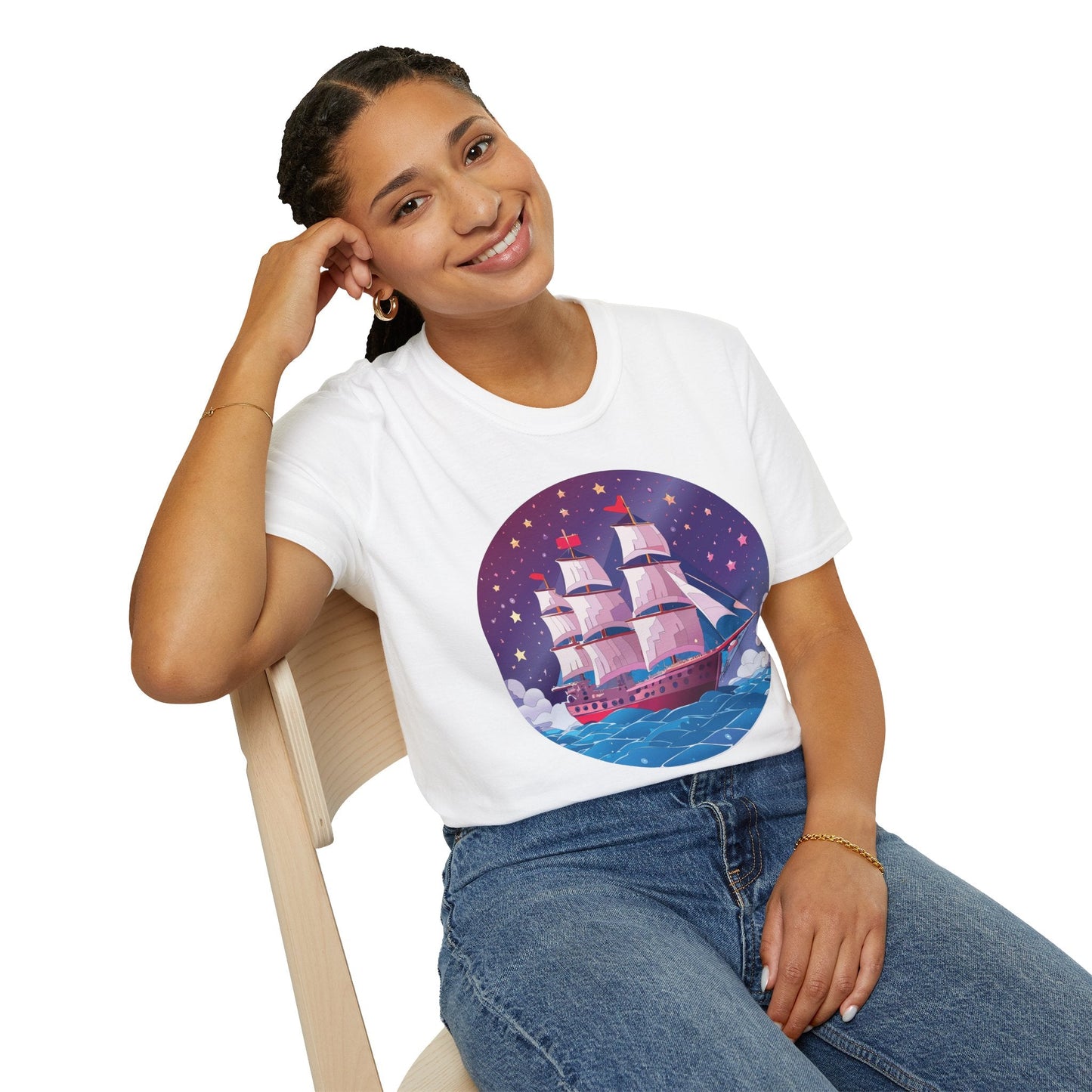 Ship T Shirts Frigate Vessel Tee Unisex Softstyle 64000 Gildan Ring Spun Cotton T Shirt