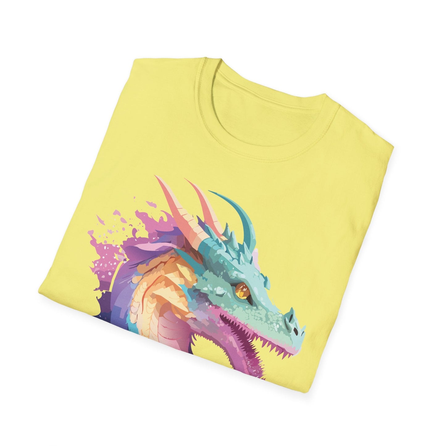 Dragon Graphic Tee Unisex Short Sleeve Dragon Shirt With Animal Design Gildan SoftStyle 64000