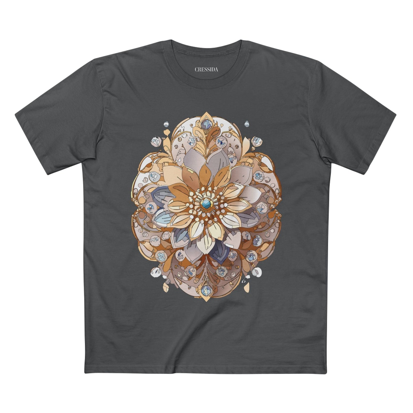 Floral Graphic T-Shirt Unisex 100 Cotton Art Design with Antique Flowers Tee 10