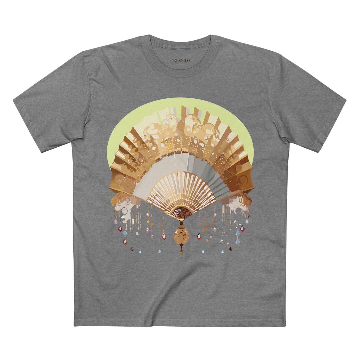 Antique Fan Graphic Design T-Shirt Unisex 100 Cotton Floral Carnival Artwork Tee 18
