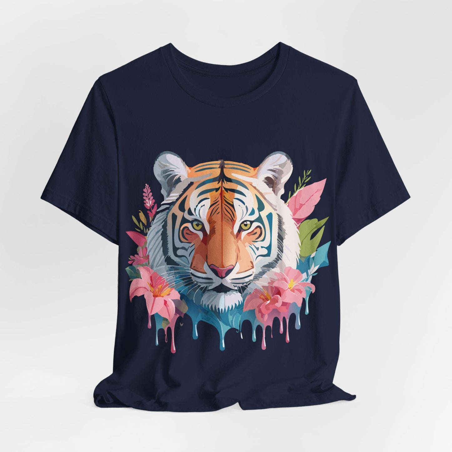 Tiger Graphic Unisex 100 Cotton Vintage Art with Animal Tee 13