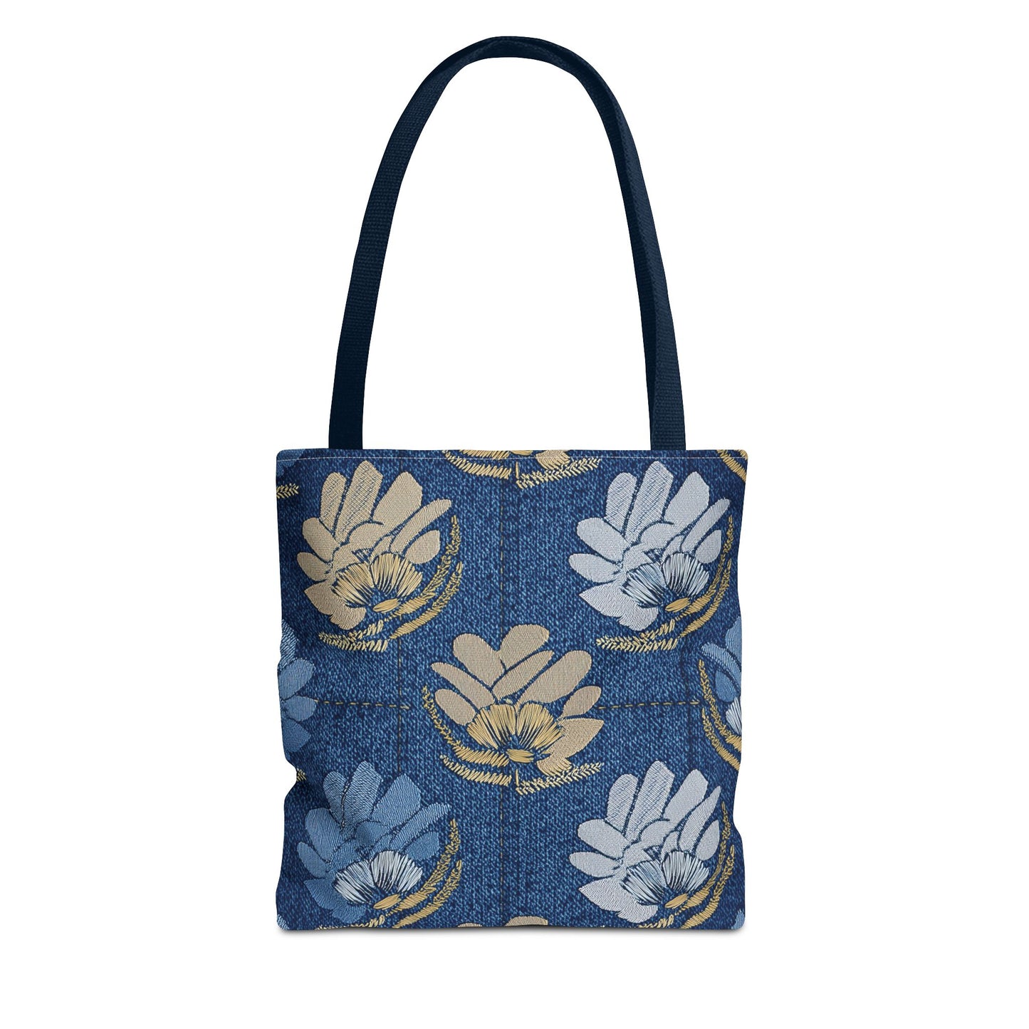 Denim Fabric Imitation Print Unisex Canvas Bag Poly Spun 3 Sizes Tote Bag 119