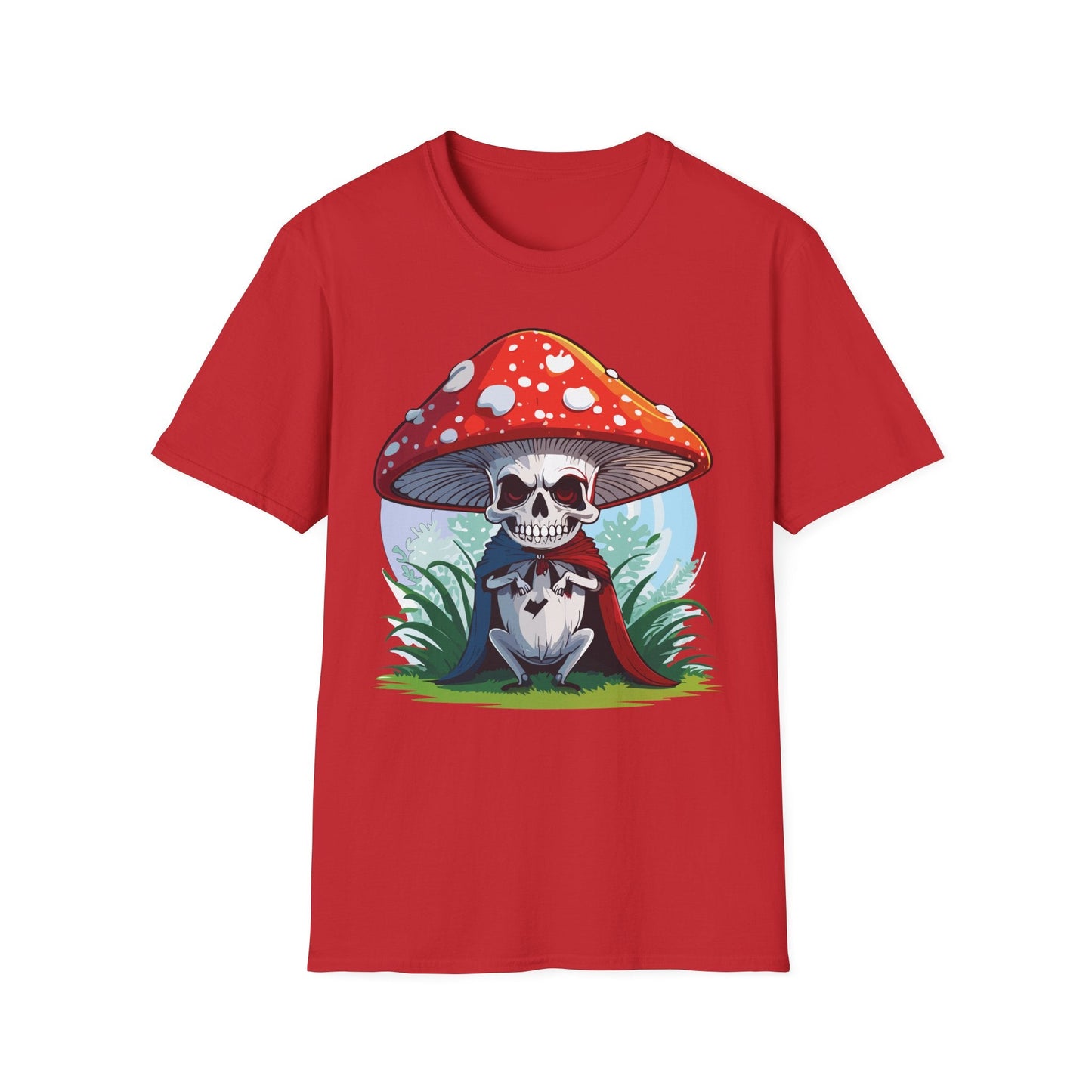 Mashroom Tee Shirt Unisex Gildan Softstyle Short Sleeve Cotton Tee With Funny Mashroom Graphic