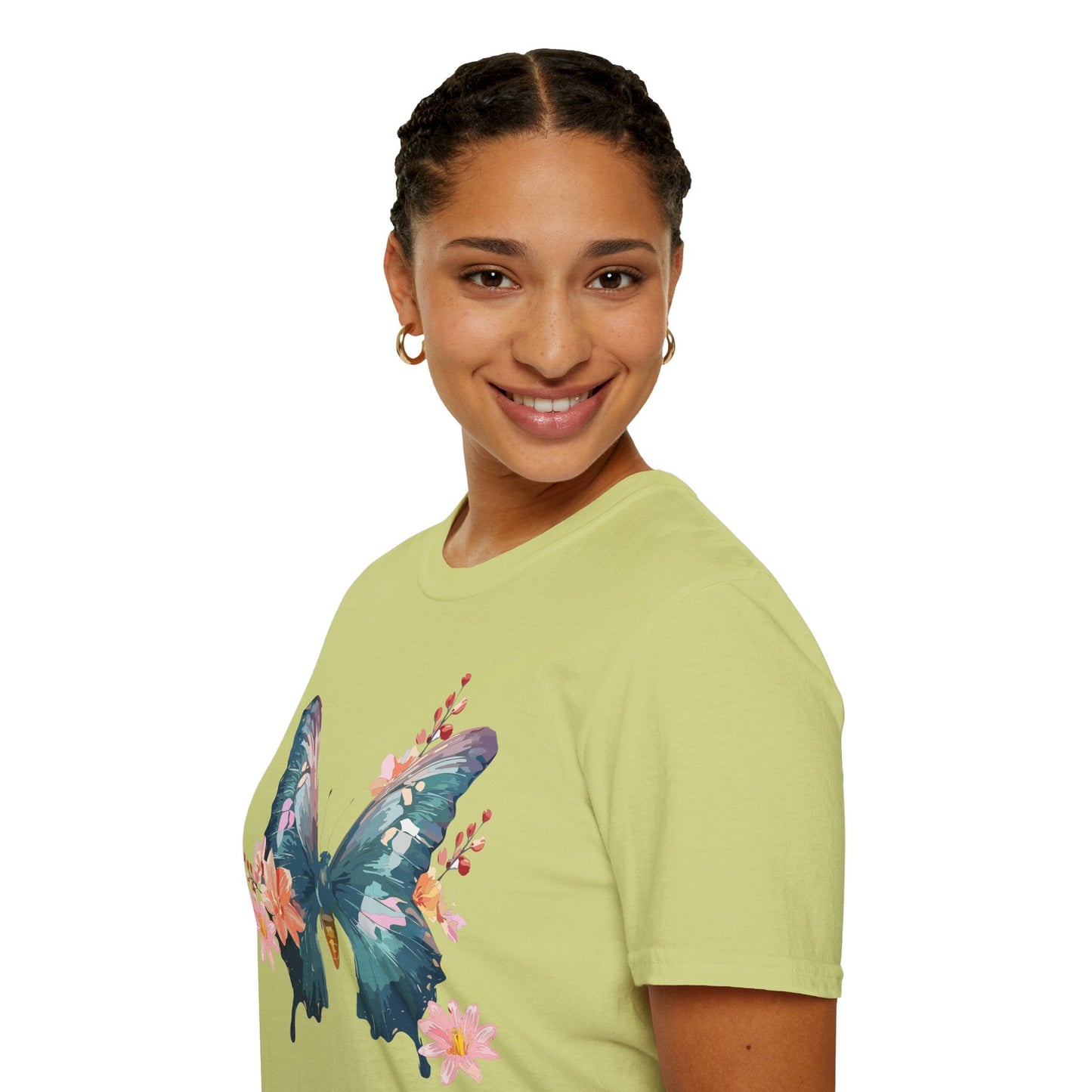 Butterfly T Shirt Unisex Gildan Softstyle 64000 100 Percent Ring Spun Cotton Monarch Tee