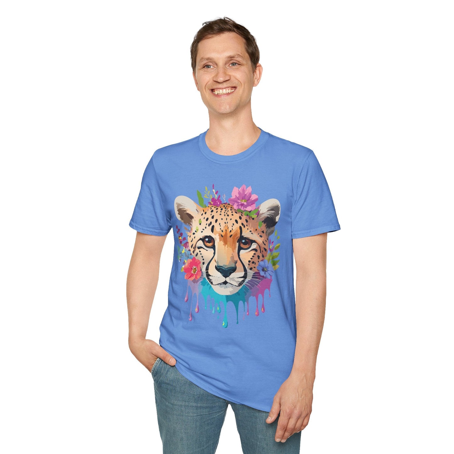 Cheetah Print Unisex Softstyle T Shirt Gildan 64000 Tee For Everyday Comfort