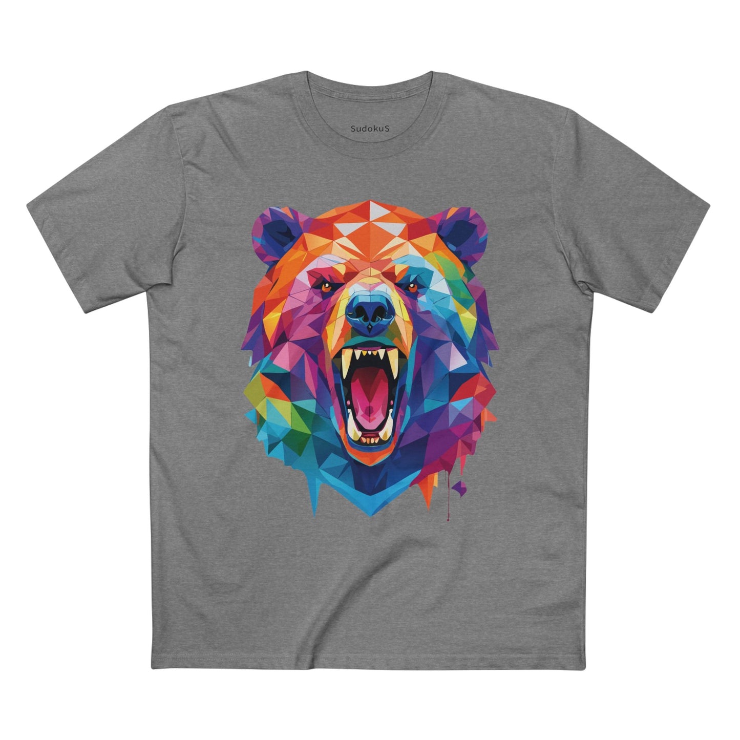 Bear Graphic Unisex 100 Cotton Staple Tee with Animal Design Artwork 15