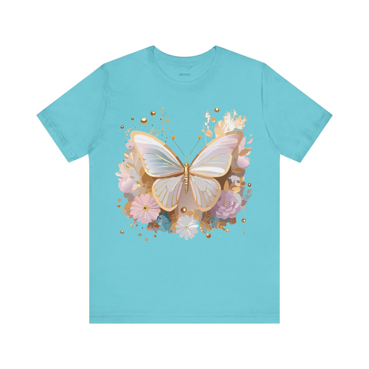 Butterfly Graphic Unisex Cotton Bella+Canvas Tee with Art Design n42