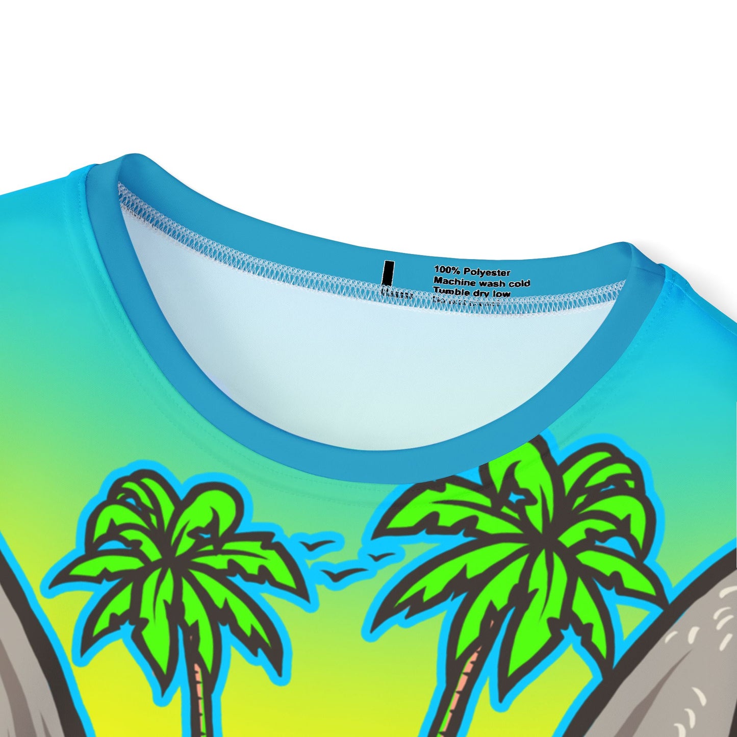 Tropical Donkey Poly Jersey Tees, Art Design Poly Shirt, All Over Print Graphic Tee, Funny Print T-Shirt, Funny Animals Tee