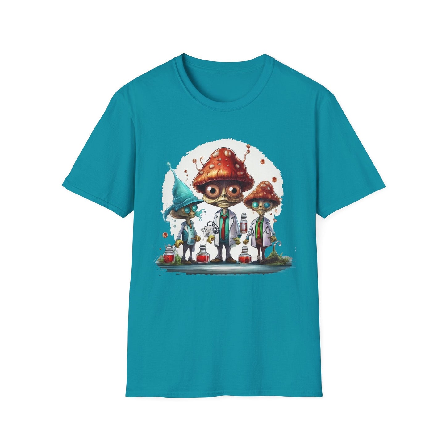 Mashroom Tee Shirt Unisex Funny Mashroom Design Cotton Tee Gildan Softstyle 64000