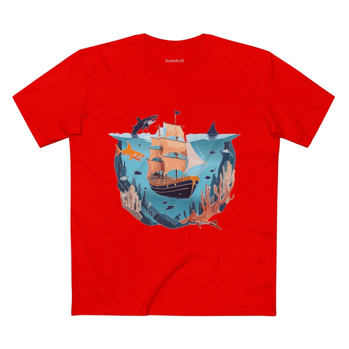 Ocean Coast Graphic Unisex 100 Cotton Staple Tee 28