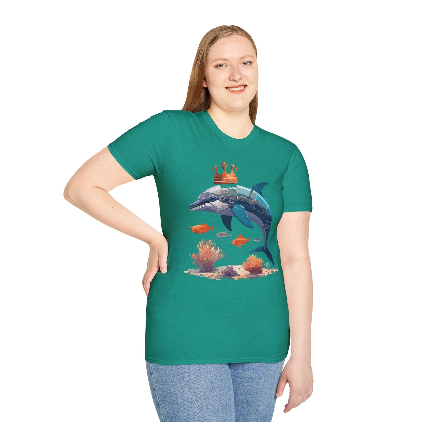 Dolphin Shirt Unisex Softstyle Short Sleeve Tee Gildan 64000 100 Percent Ring Spun Cotton