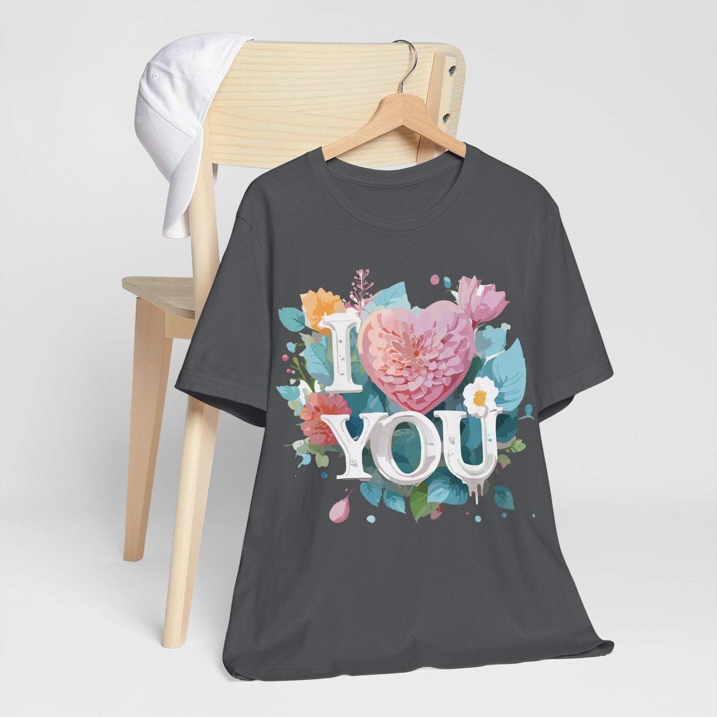 Valentine Day Graphic Unisex 100 Cotton Vintage Artwork with Love and Flower Design Tee 9