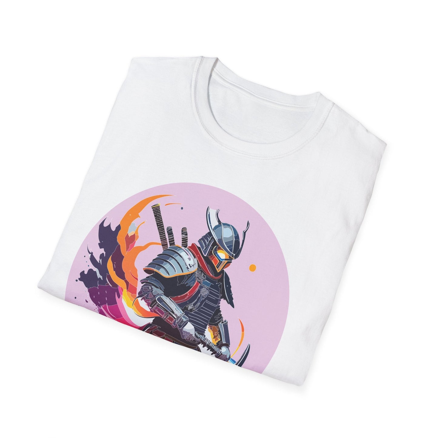 Samurai Shirt Unisex Short Sleeve Tee With Samurai Print Softstyle Gildan 64000 Ring Spun Cotton
