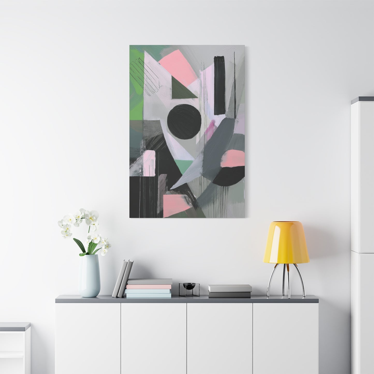 Abstract Geometric Painting Print Canvas 20x24,20x30,24x30 24x32,24x36,30x40 32x48,36x48,40x60 Pine-Wood Inner Frame ABS-40