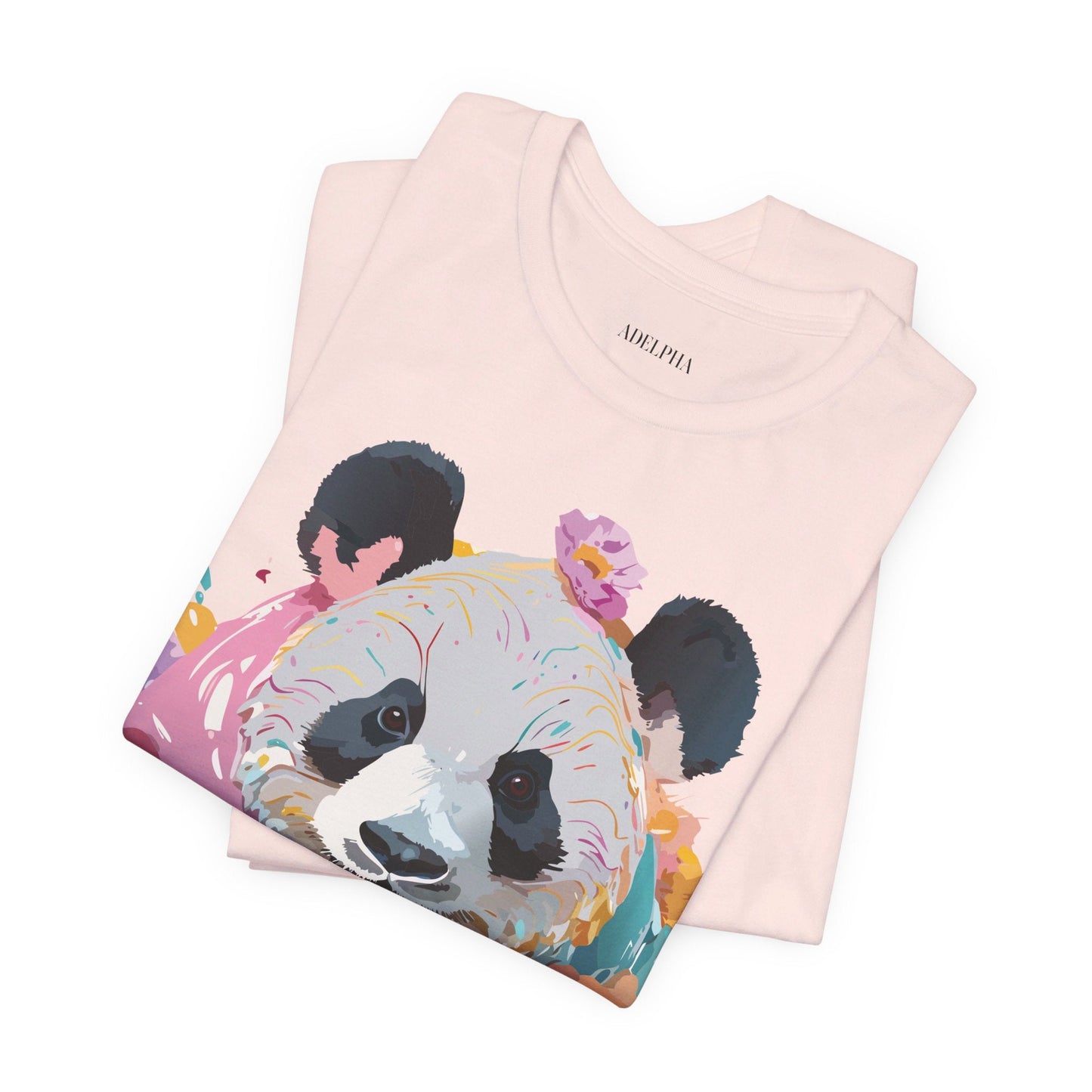 Panda Premium Graphic Tee Unisex Jersey Short Sleeve By Adelpha Vintage Inspired Artwork