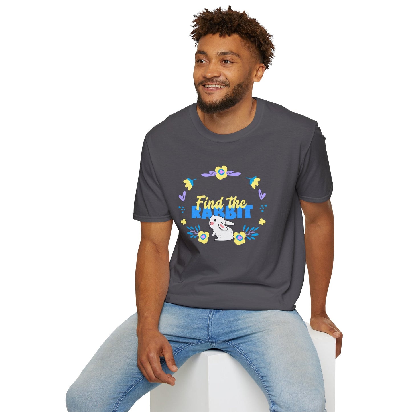 Easter Bunny T Shirt Unisex Gildan Softstyle 64000 Breathable Cotton Easter Design