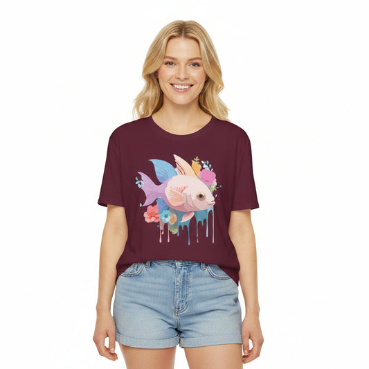 Fish Art Design Shirt, T Shirt with Fish, Graphic Shirt, Tee Shirt with Graphic Design, Shirt with Fish Graphic Art
