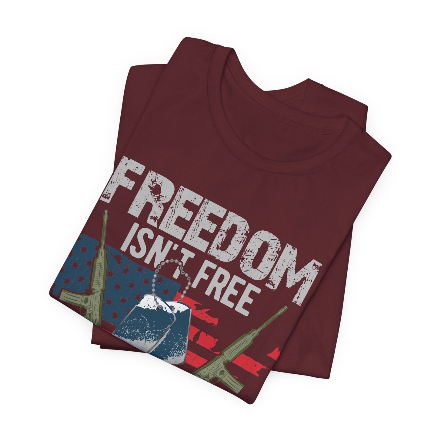 Army Veteran Patriotic Graphic Design Unisex Cotton T-Shirt v20